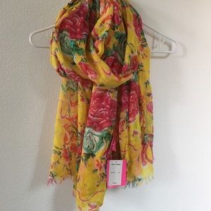 Betsey Johnson floral rose scarf